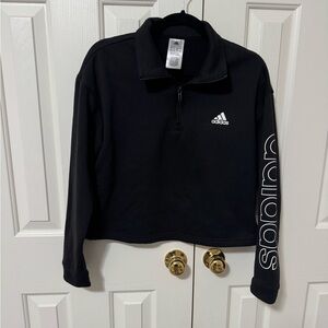 Adidas Cropped Quarter Zip Sweatshirt